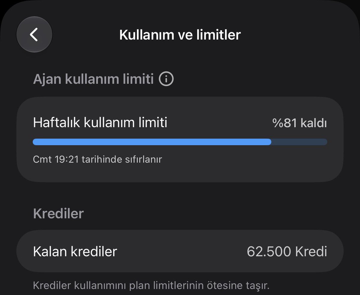 merdoAI's tweet photo. @FornYapayZeka Bende niye 62.500 kredi var😂 https://t.co/8fUzoWSefu