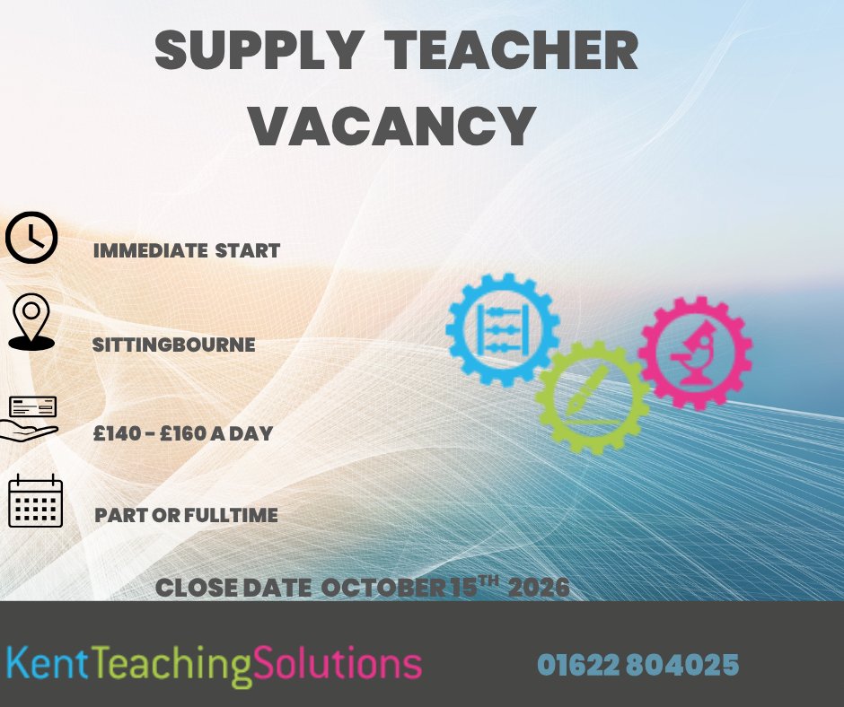 KentteachingKTS's tweet photo. This year is shaping up to be a very busy one for Kent Teaching Solutions, and we need all hands on deck! 🙌

Whether you’re looking for:

* Full-time supply
* A few days a week
* Long-term assignments
* Or even just ONE DAY A MONTH!

https://t.co/ABLJu42u6t https://t.co/6waQb9OV9q