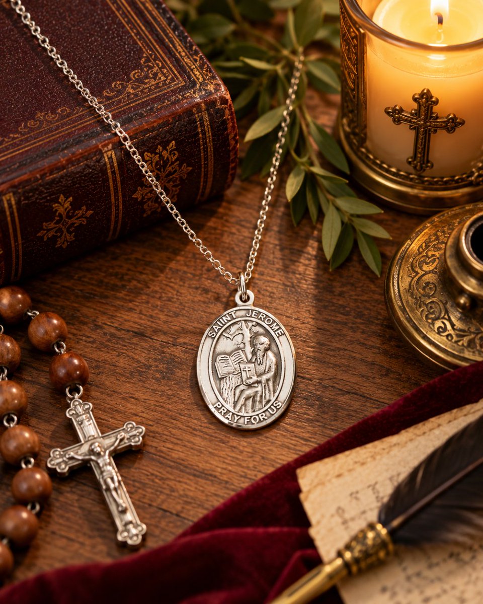 CrossesMedals's tweet photo. 📖 Memorial of St. Jerome
“Ignorance of Scripture is ignorance of Christ.” — St. Jerome
May his love for Scripture inspire us to open God’s Word, know Christ more deeply and live what we read. 🙏
St. Jerome, pray for us.
#StJerome #SaintOfTheDay #PrayForUs #CrossesAndMedals https://t.co/0RWvfLlpJP
