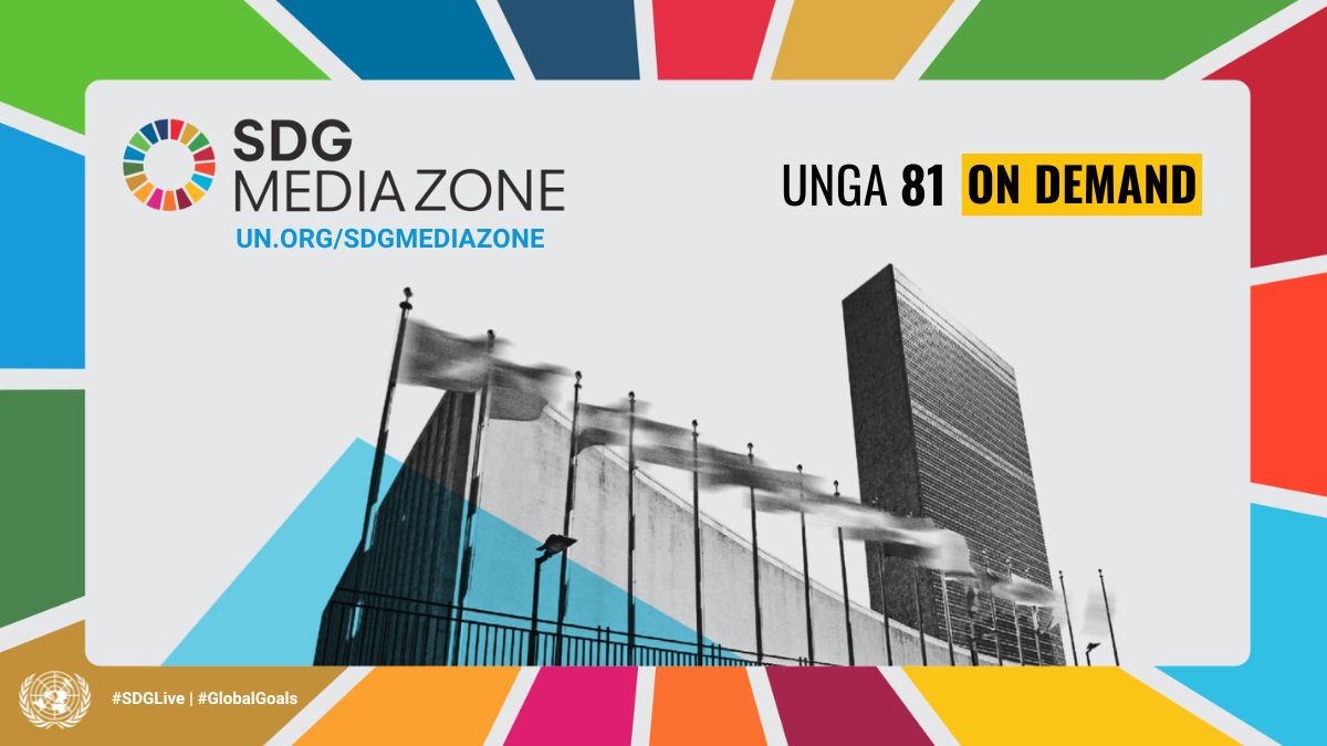 GlobalGoalsUN's tweet photo. ICYMI 🎥 The SDG Media Zone put some of today’s biggest challenges in the spotlight during #UNGA81,  and the conversations are available to watch on demand.
Catch up on the ideas and solutions shaping a better future for all:
https://t.co/5Q5teDtvmC https://t.co/3Hazupdpve