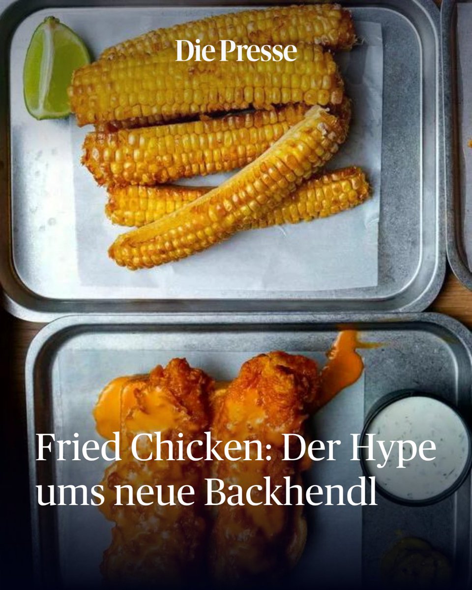 DiePressecom's tweet photo. Gastronomen beobachten einen Hype um Fried Chicken. Das liegt unter anderem wohl daran, dass Hühnerfleisch freundlich in der Kalkulation ist. Außer man paniert die beste Qualität. 👉 https://t.co/5uOXSskOrG https://t.co/pFLrcK2TUS