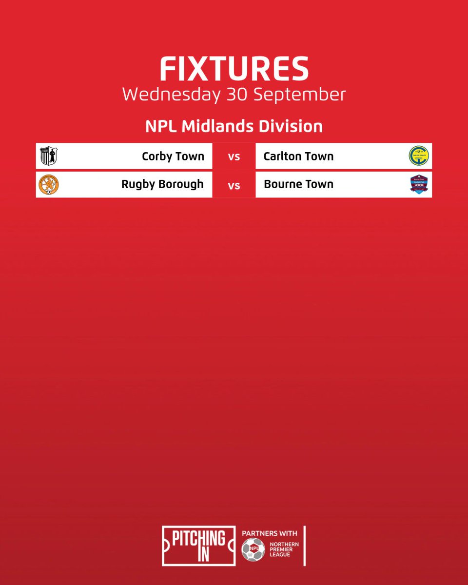 NorthernPremLge's tweet photo. Fixtures | Wednesday 30 September 📋

Our final fixtures of the month 🔜 https://t.co/XRCI70RLNk