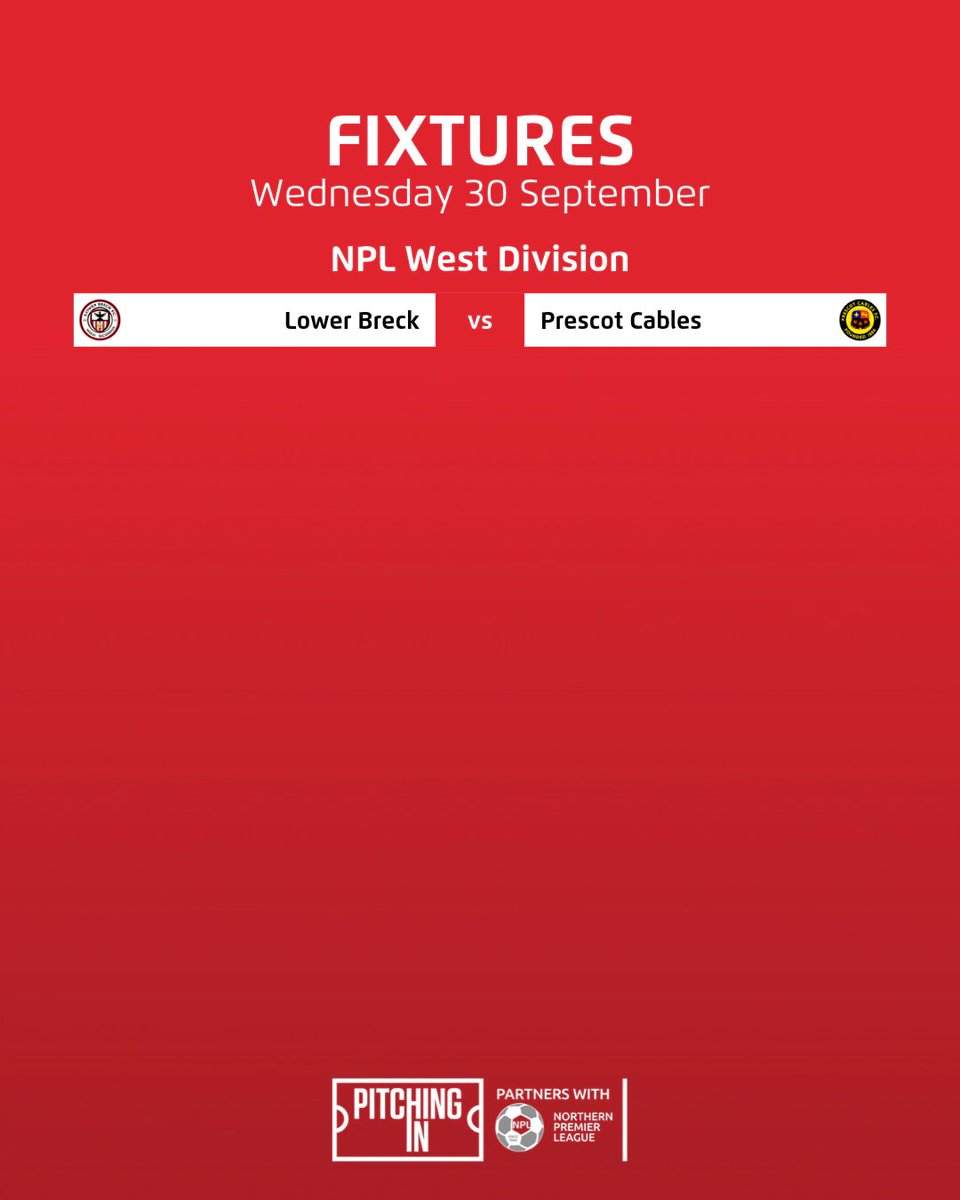 NorthernPremLge's tweet photo. Fixtures | Wednesday 30 September 📋

Our final fixtures of the month 🔜 https://t.co/XRCI70RLNk
