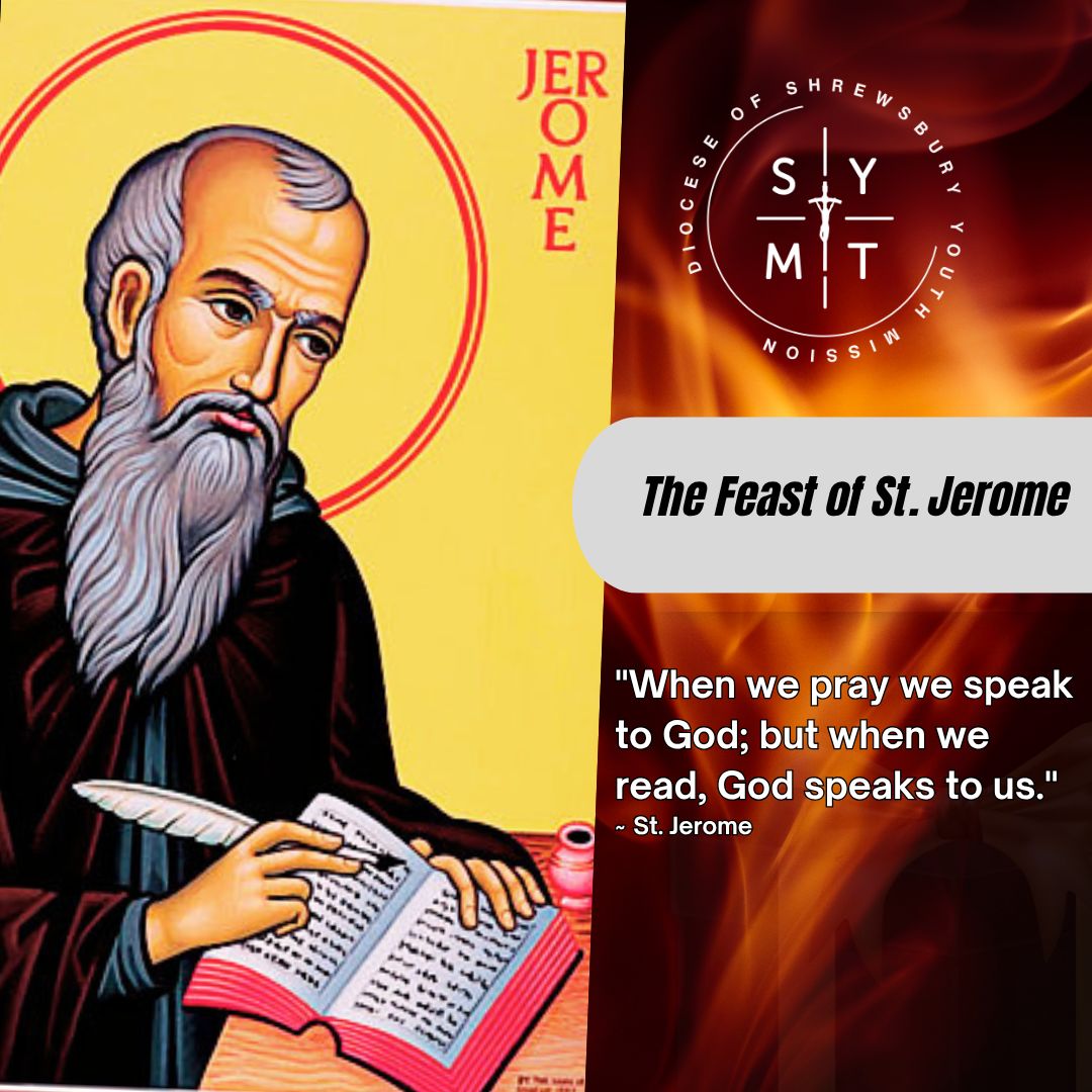 Shrewsbury_YMT's tweet photo. Blessed indeed is he who ponders the law of the Lord day and night: he will yield his fruit in due season. (Psalm 1: 2-3)
#stjerome #vulgate #latinfather #scripture https://t.co/AXKsP8mOm4