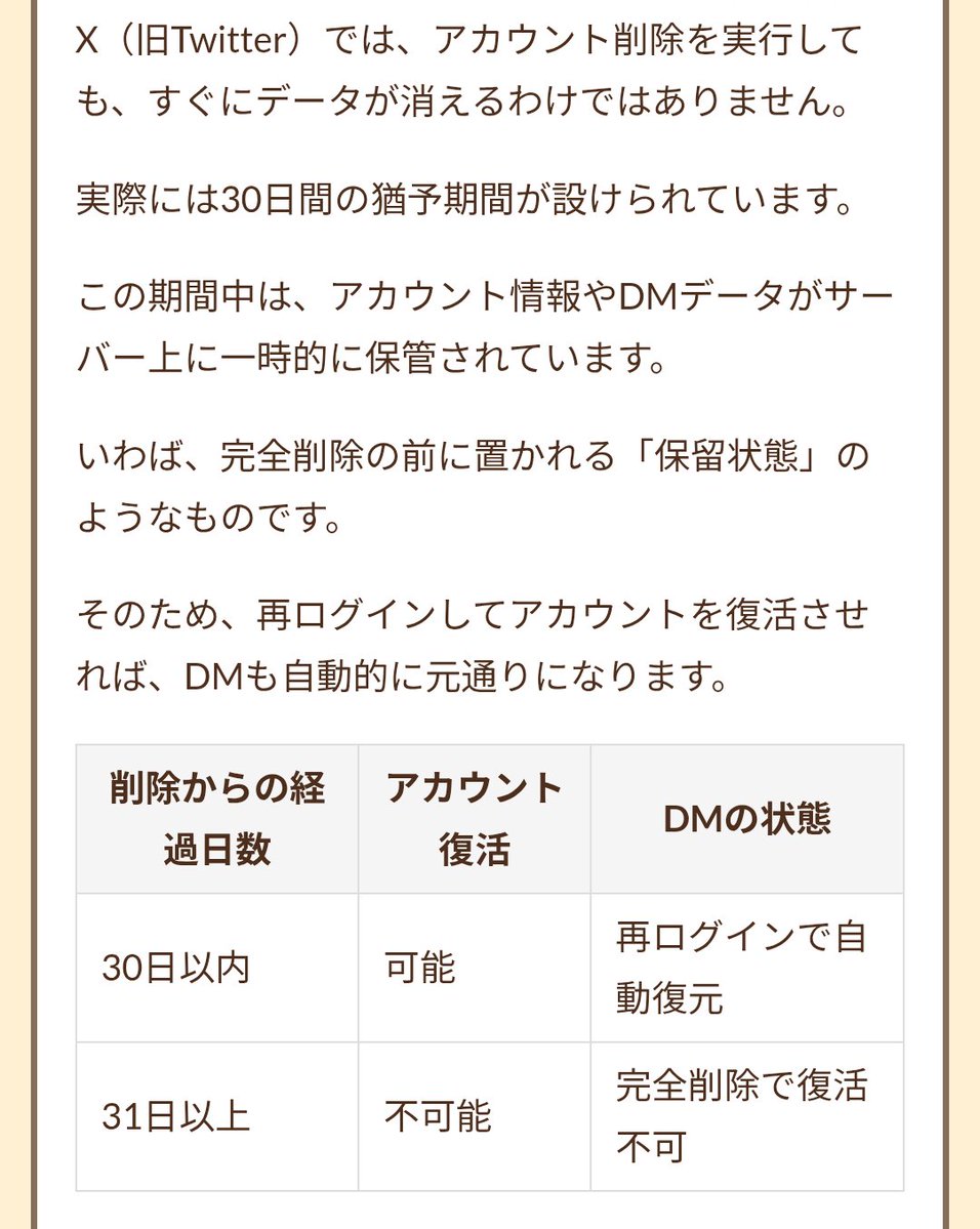 ygfqpd's tweet photo. @MeatSauceDoria @7727_1959 @941kyuen それってサーバー上に保管されているっていうだけですよね。
例の成りすましアカウントが削除したアカウントに再ログインして復活させないと見れないのだと思います。
成りすましアカウントが再ログインしたら再表示される期限が30日ということだと思います。 https://t.co/Obcxt0nxjG