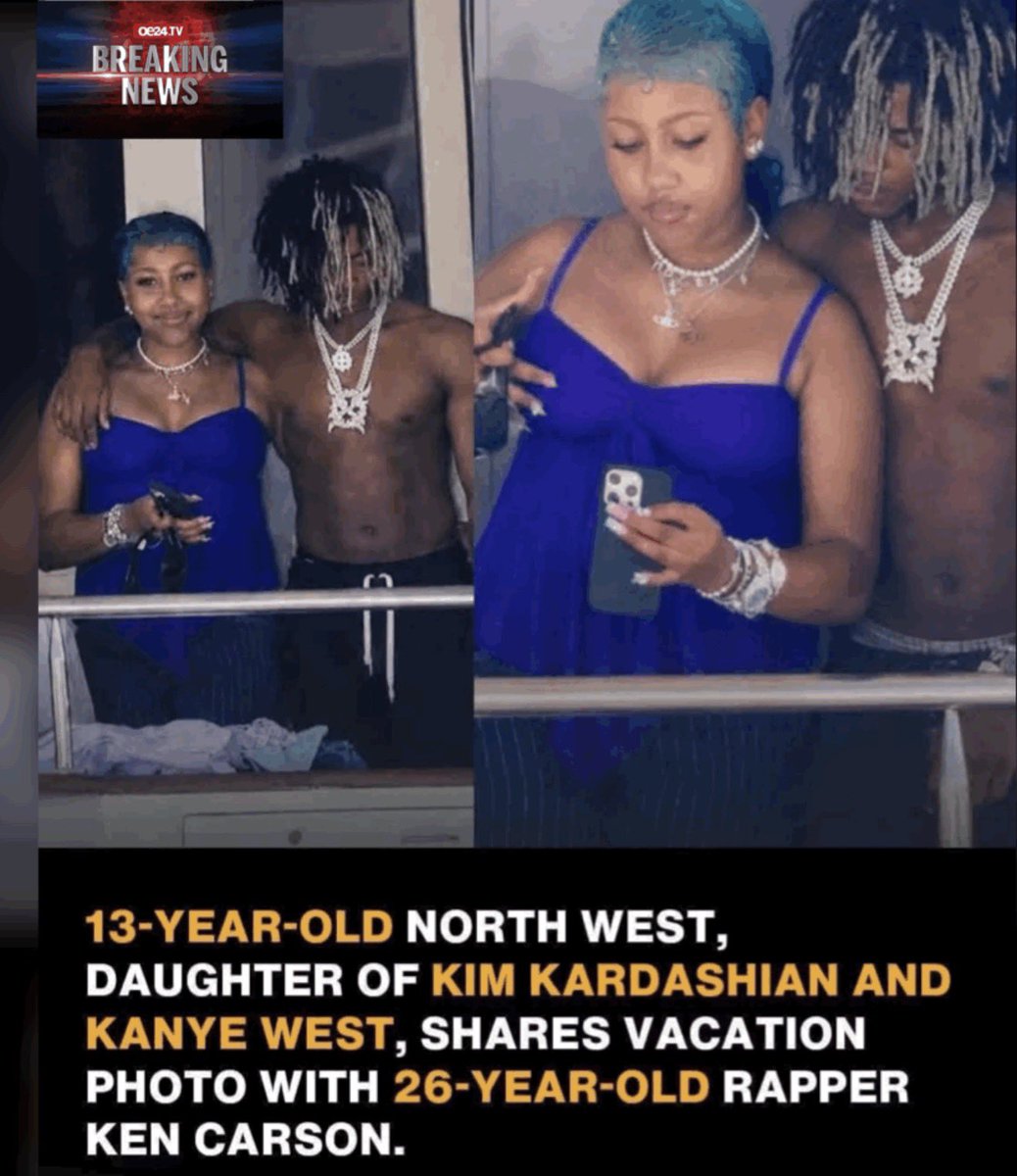 abee_fia's tweet photo. Kanye west crashing out on instagram live after finding out 13-year-old North West is dating Ken Carson😳

He said she's "not ready to date," and announced he had cut off her $10,000 monthly allowance on the spot

"She's 13 on paper. She's too young," he said. "I know how these guys move. She's not about to get played while I'm still paying her bills. Allowance is gone.💔

He then turned on Kim Kardashian, blaming her for how North was raised.
"This is on Kim. She didn't raise her with structure.😪

She raised her for cameras, not real life. That's why she's out here thinking she's grown enough for Ken
Carson. I tried. Kim didn't💔😳