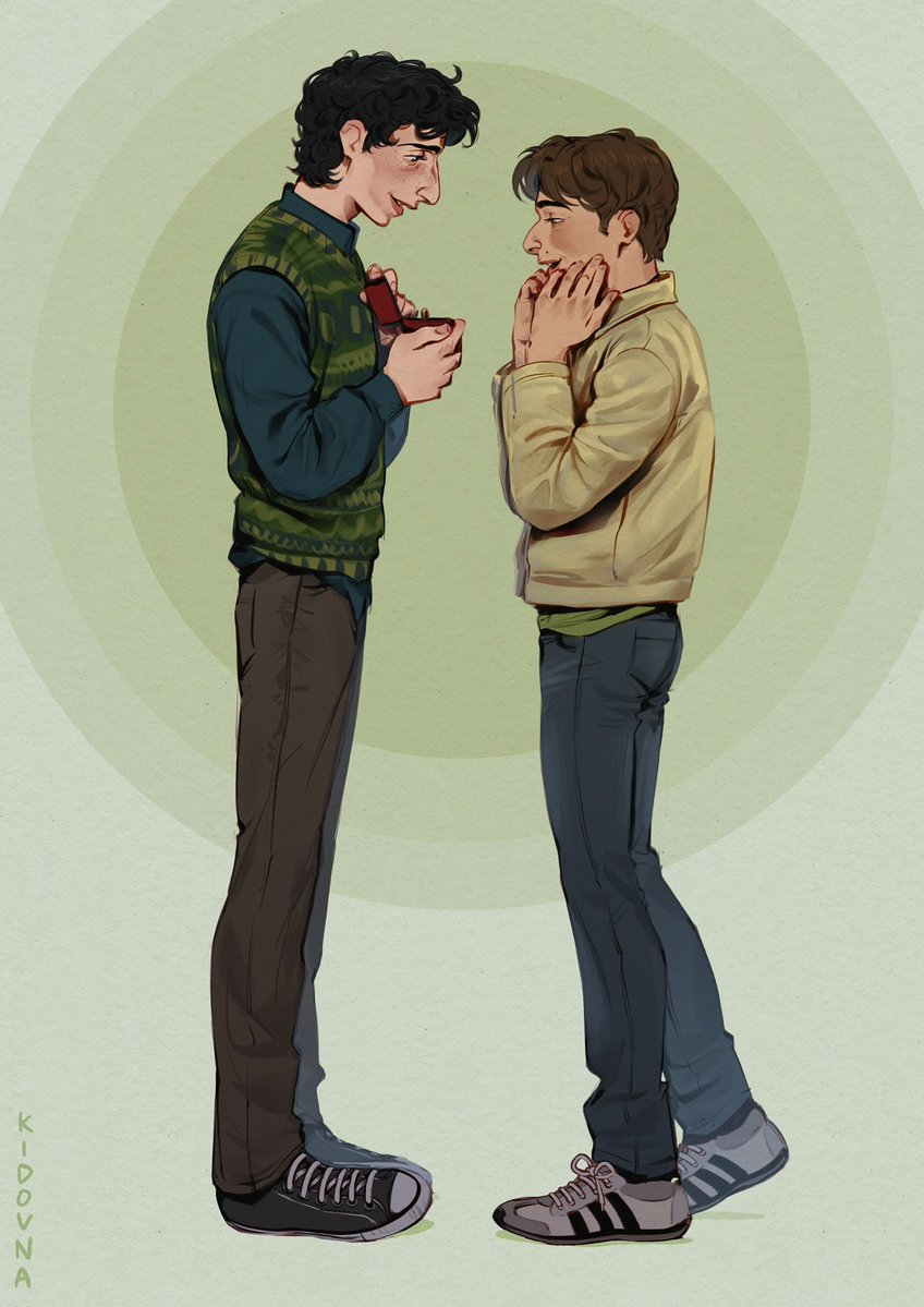LisLisLiso's tweet photo. My wildest dreams came true and I was able to commission this byler proposal art from @kidovna 😭💞 

I am still in tears LOOK AT MY SONS THEY ARE MY PRIDE MY JOY!!!! 💕💕💕💍✨ https://t.co/emb1xAHG4q