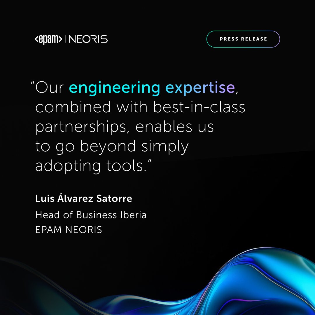 EPAMSystems's tweet photo. Our clients in Spain have ranked EPAM NEORIS as a leader in #AI and top IT service provider in Whitelane Research’s 2026 Spain #ITSourcing Study. Learn more: https://t.co/1IE1cUIGUF

#WhitelaneResearch #SpainIT #AILeaders @epamneoris_eng https://t.co/XQBfi1TUcP