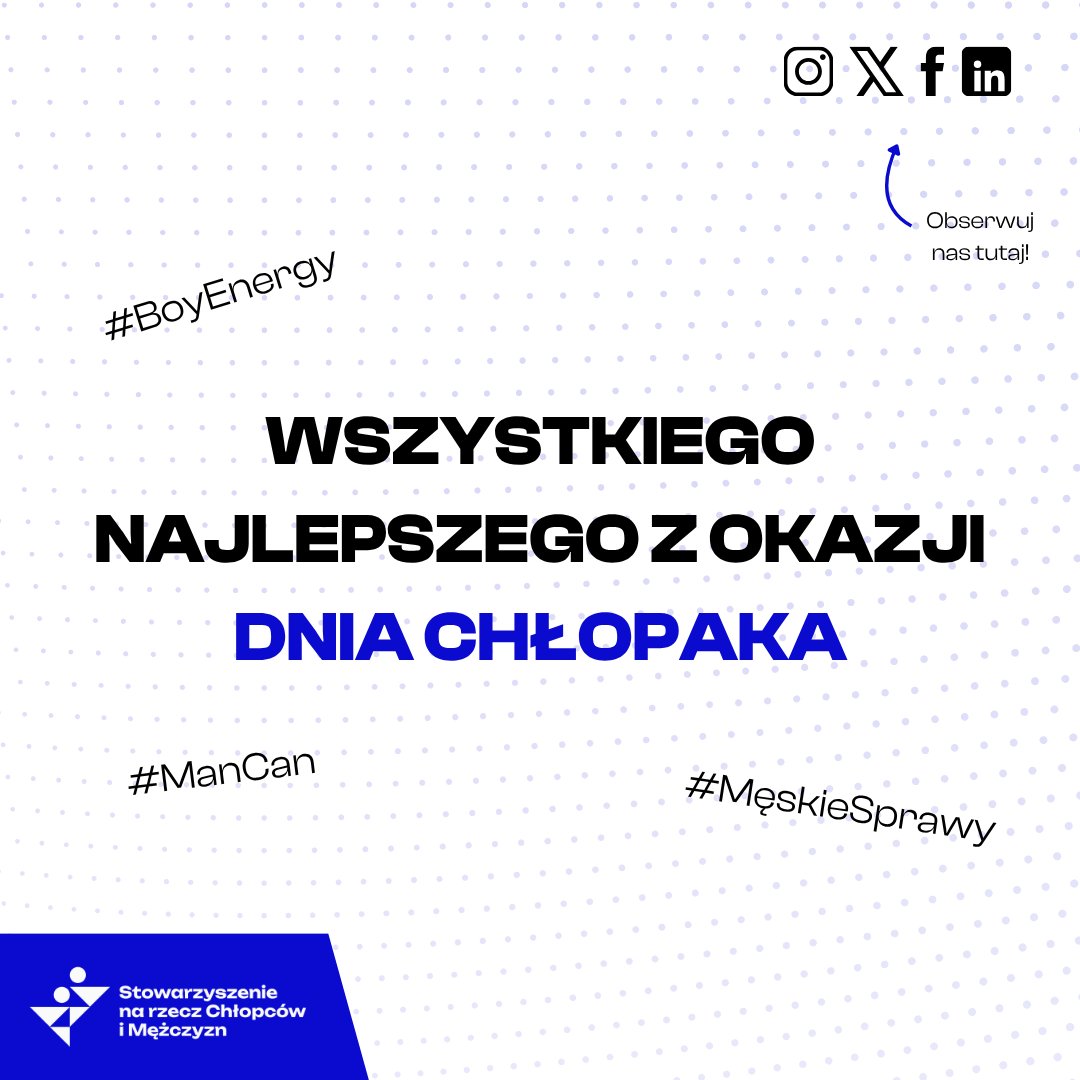 schmorgpl's tweet photo. Boy energy, Be Man, Męskie sprawy i wiele więcej!

Wybór najlepszych propozycji męskiego “girl power” okazał się niełatwy. Prezentujemy nasz ranking najciekawszych haseł: 

1. Boy power. Heart included 
2. Boy Energy - Męska Energia
3. Męskie Sprawy

Dziękujemy bardzo wszystkim, którzy zaangażowali się w naszą grę! 

Z okazji Dnia Chłopaka składamy wszystkim Panom najserdeczniejsze życzenia! Życzymy Wam sukcesów,  zdrowia, realizowania pasji oraz nieustającej motywacji do działania. Wszystkiego najlepszego! 

Jakie jest twoje ulubione hasło? Daj znać w komentarzach!