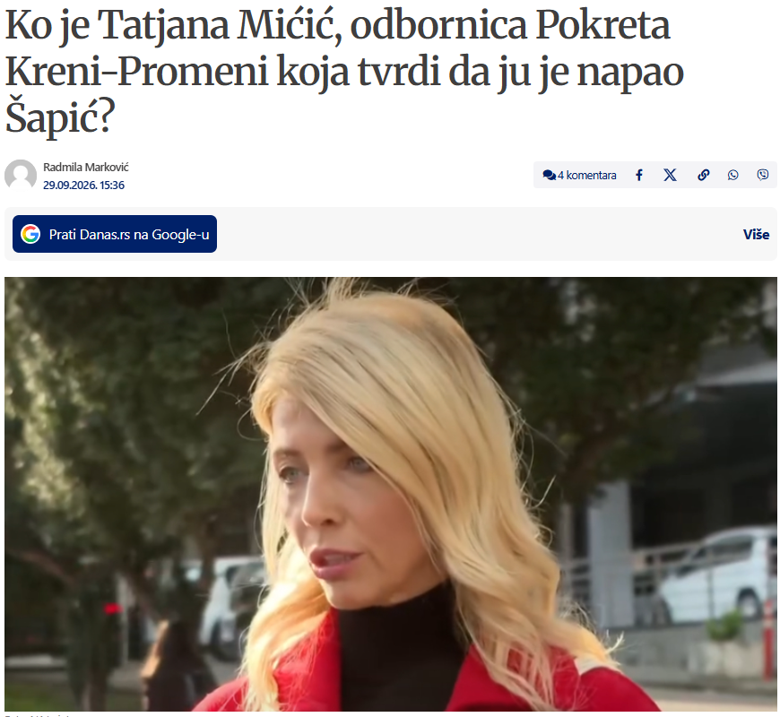 mojasrpska92's tweet photo. И муж и ђеца су јој у Крени-промени. Тата јој се зове Вјекослав и из Хрватске је. Сестра јој има дјете са Зораном Марјановићем, оним што осумњичен за убиство супруге. https://t.co/ihrTlxt1p7