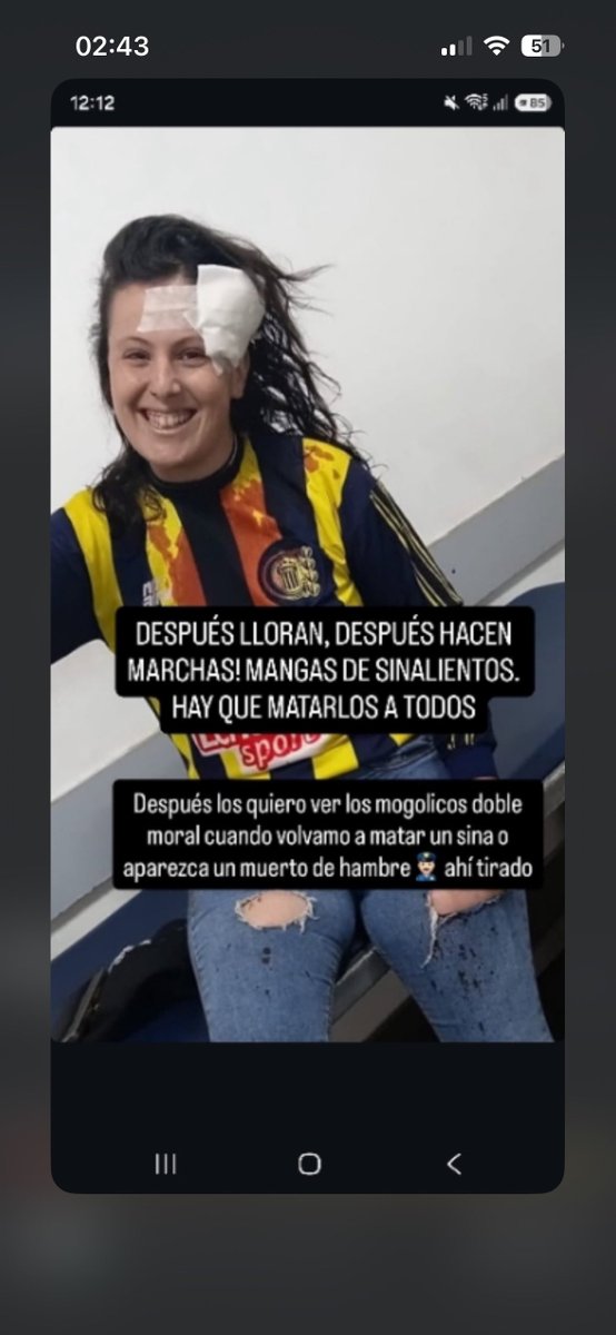 basualdoooo's tweet photo. @DiarioOle casi matan a una piba por segunda vez de un piedrazo estos cobardes, cuanto afecta al cerebro de estos simios ser la putita de la ciudad.. ni tener ni una alegría y una vida de amargura. esto tenes que subir olé la concha de tu madre https://t.co/KY5WPIwWe6