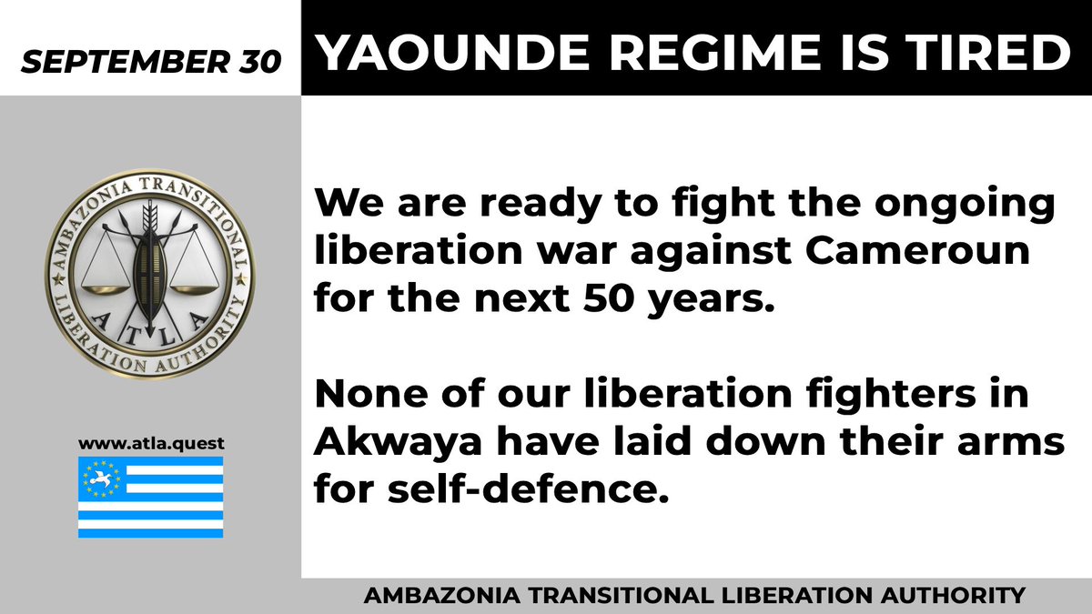 acntelnet's tweet photo. Yaoundé can't be trusted. Ambazonia demands full withdrawal of Cameroun forces &amp; unconditional sovereignty. 🕊️ Only dialogue that leads to nationhood will do. #Ambazonia #FreeAmbazonia https://t.co/dh5ucS5jPJ