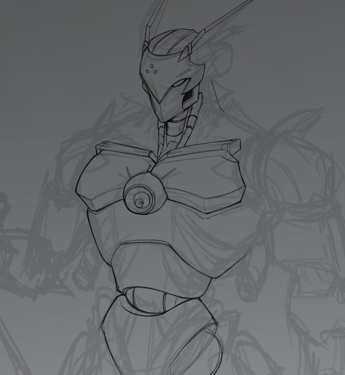 NoodleHarp's tweet photo. [WIP] when its time to draw robot parts and you gotta make up some BUUUULLSHIIIIITTTT https://t.co/P079cwsYs5