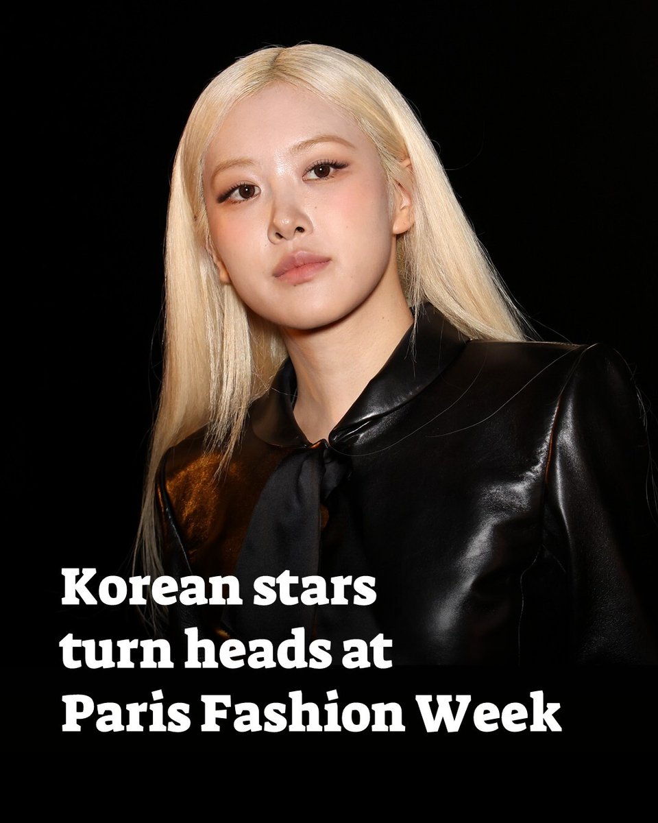 TheKoreaHerald's tweet photo. Korean celebrities attended Spring/Summer 2027 shows at Paris Fashion Week in Paris on Tuesday.

https://t.co/0a4NO5y6NE https://t.co/0yCT0Fj3dQ