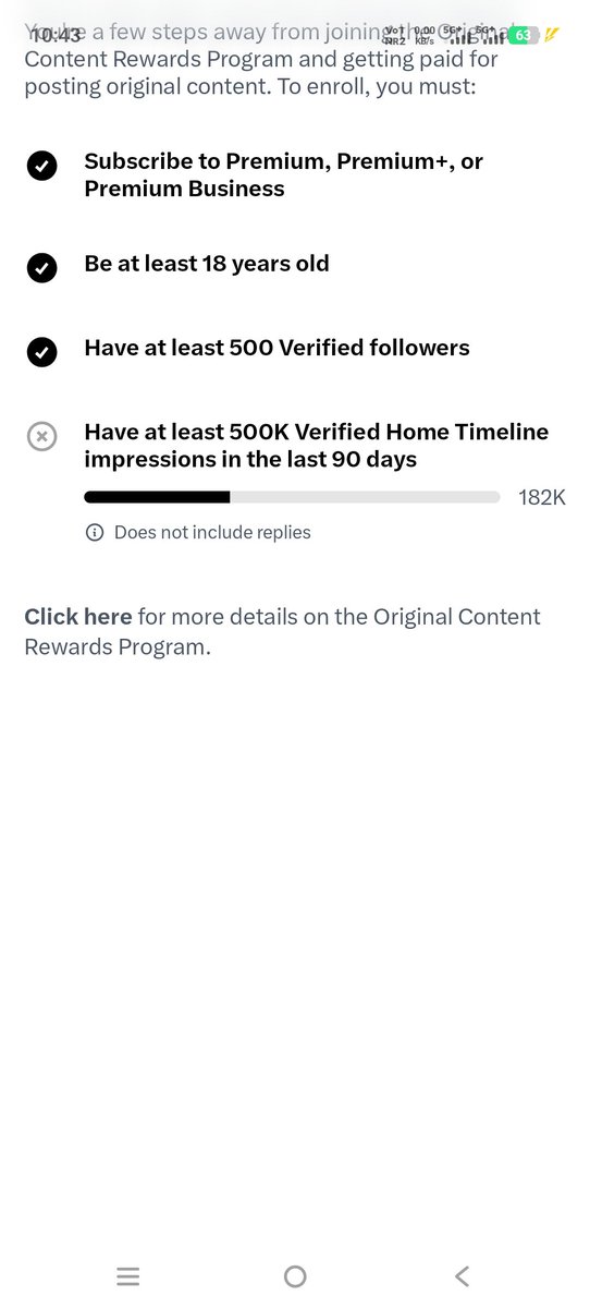Sonu_Choudhary4's tweet photo. Original Content Rewards program के लिए 500k verified Impressions चाहिए।

लेकिन मेरा तो लगातार बढ़ने की जगह पर उल्टा कम ही होता जा रहा है। https://t.co/a5RFwKC2a6