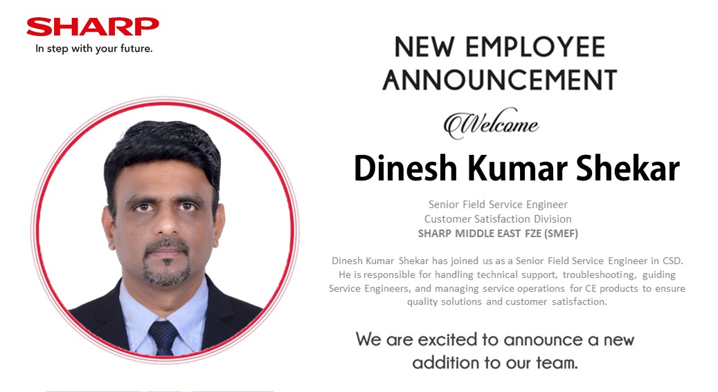 SharpSolMEA's tweet photo. We are glad to welcome Dinesh Kumar Shekar for joining 𝗦𝗛𝗔𝗥𝗣 𝗠𝗶𝗱𝗱𝗹𝗲 𝗘𝗮𝘀𝘁 &amp; 𝗔𝗳𝗿𝗶𝗰𝗮.

#SHARP #middleeast #africa #SHARPMiddleEast #SharpAfrica https://t.co/qJ8MjaTgDu