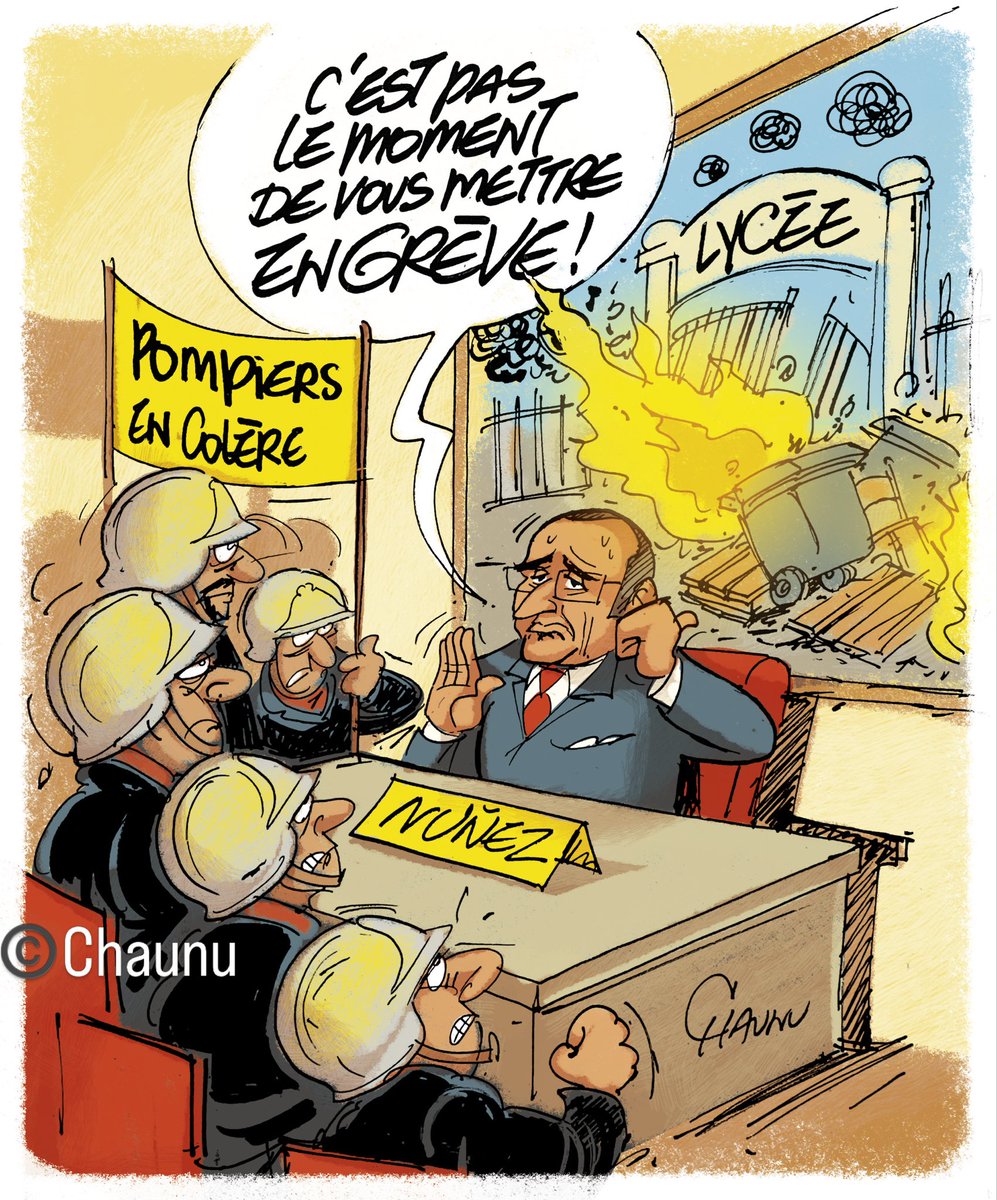 EmmanuelChaunu's tweet photo. ✏️ Pour @ouestfrance aujourd’hui : manifestations des fonctionnaires, mobilisations dans les lycées et grève des pompiers https://t.co/EFWauHhj4K