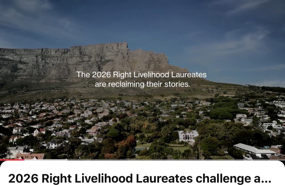 NnimmoB's tweet photo. 2026 Right Livelihood Laureates challenge autocracy, patriarchy and AI bias https://t.co/6QCQQ8tjey via @YouTube
@rightlivelihood https://t.co/9ad8WlgKFK