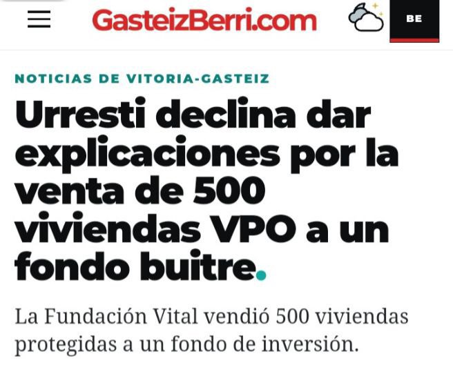 Landerlandia's tweet photo. Con la que está cayendo, o mejor dicho, con la crisis humanitaria que están generando los fondos buitres, es toda una declaración de intenciones que el PNV haya elegido a Jon Urresti como candidato a la alcaldía de Vitoria-Gasteiz:

https://t.co/9aXKxrQKDG

#MemoriaOsoa https://t.co/99ga4r6dVN