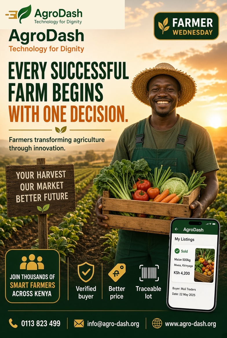 agrodashlimited's tweet photo. 🌱 Every successful farm begins with one decision — the decision to embrace better opportunities.

At AgroDash, we’re empowering farmers across Kenya to connect with verified buyers

📞 0113 823 499
📧 info@agro-dash.org
🌐 www.agro-dash.or https://t.co/jlk7RHFO0M