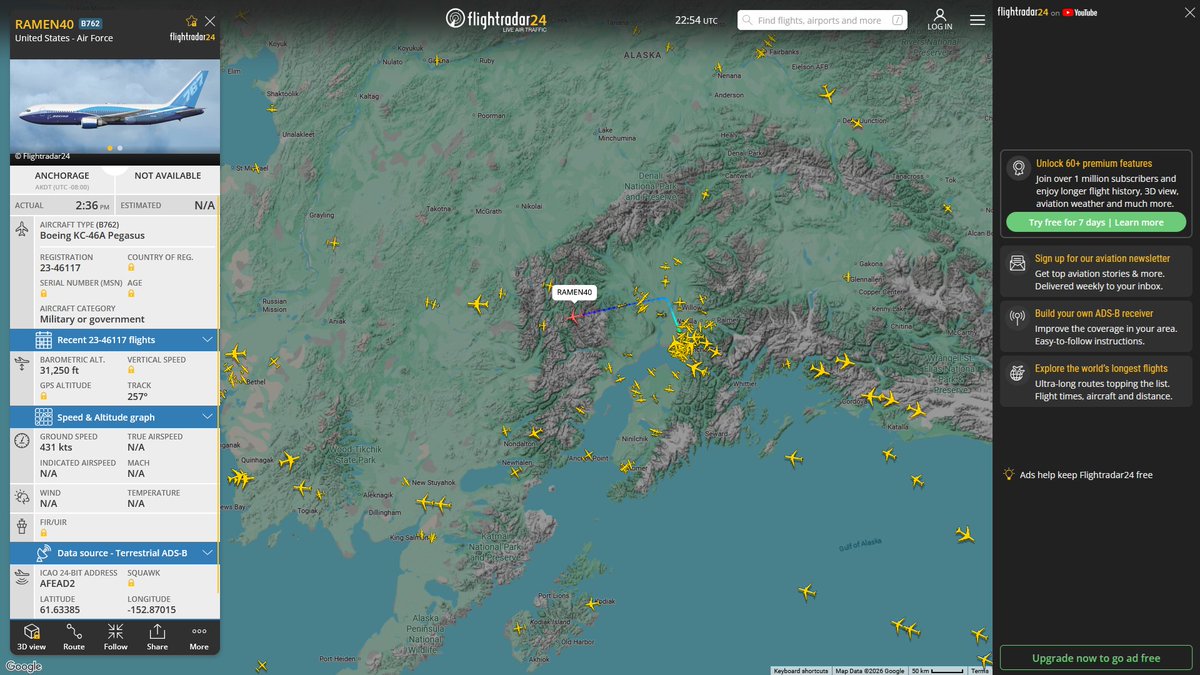 AIYeyENGDdJkjTr's tweet photo. Sept. 30, 2026
#Fairchild Air Force Base #Anchorage Elmendorf Air Force Base ==> #Anchorage Elmendorf Air Force Base
#RAMEN40 #AFEAD2 USAF KC-46A Pegasus https://t.co/AxeM8yaNYl