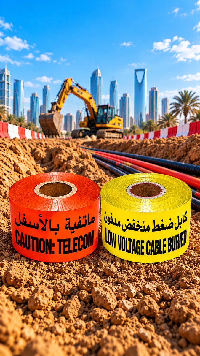 silvergate_est's tweet photo. أشرطة تحذيرية للكابلات المدفونة في السعودية 🇸🇦
توفر Silver Gate أشرطة تحذيرية لمشاريع الكهرباء والاتصالات والضغط المنخفض والبنية التحتية. 🚧
✅ جودة عالية
📦 مخزون جاهز
🚚 توصيل لجميع مناطق المملكة
#شريط_تحذيري #كيبل_تحذيري #كابل_مدفون #CableWarningTape #UndergroundCable #LowVolt https://t.co/KTzO0ZNDFm