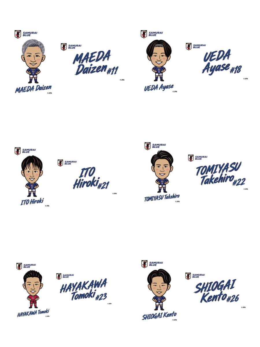 crmgk16's tweet photo. サッカー日本代表カプセル2026年第3弾
交換
譲　画像のもの （前田大然、上田綺世、伊藤洋輝、富安健洋、早川友基、塩��健人、菅原由勢、小川航基、瀬古歩夢、町野修斗）
求　買取 （定価+送料） or 同異種 田中碧

気軽にリプお願いします🙏🏻
#モバガチャ #SAMURAIBLUE https://t.co/DmgD3KRFKA