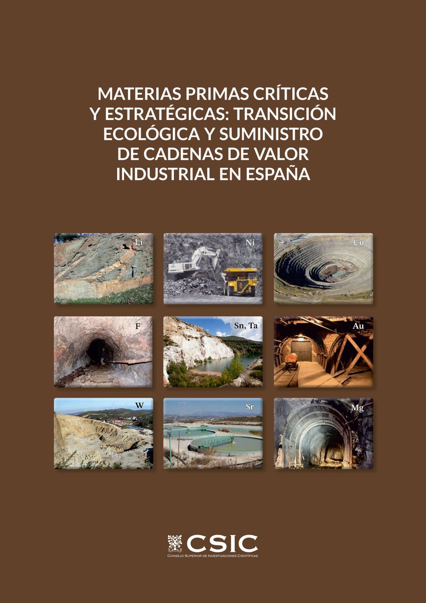 IGME1849's tweet photo. Un estudio liderado por el IGME @CSIC  y la @camarascomercio analiza 72 materias primas clave para la industria, la transición energética y la transformación digital. https://t.co/FLWc7Mhbvz