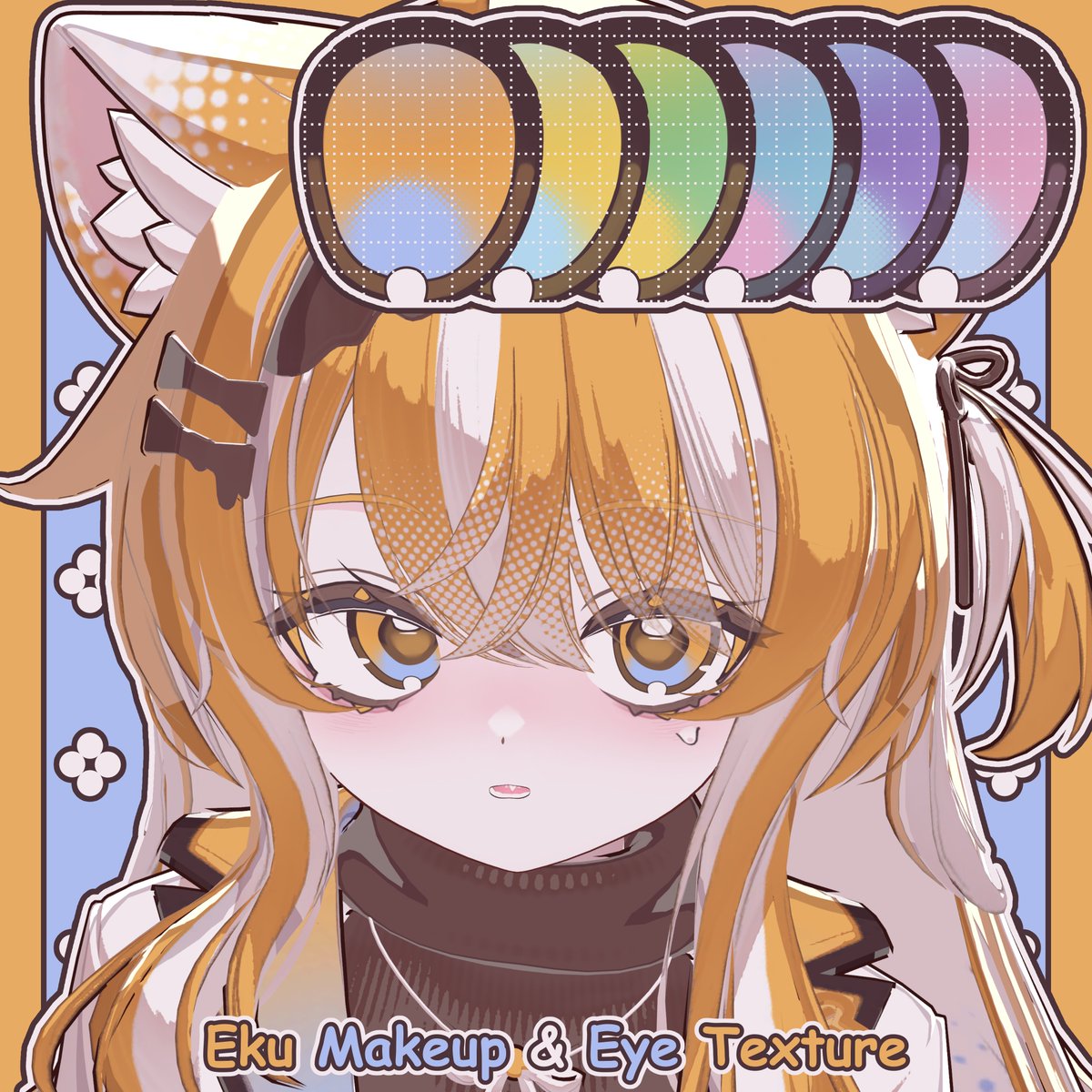 umm__vrc's tweet photo. 【 #Eku3D 専用 まじっくMakeup Texture】
17:00より発売中です🎵

Eye Textureは使いやすいよう、2color , 1colorでご用意しております👀 二週間無料なので是非🎶

涙やネイルのTextureはMakeup onlyにも同封されていますよ💅💛

商品ページはこちら
⇛https://t.co/ugApDYdAEv https://t.co/EBOD9X5vTh