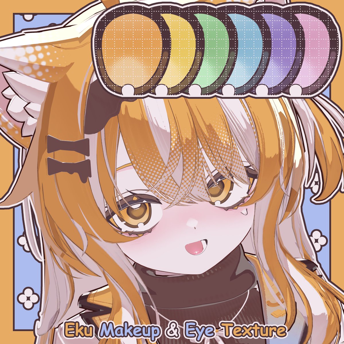 umm__vrc's tweet photo. 【 #Eku3D 専用 まじっくMakeup Texture】
17:00より発売中です🎵

Eye Textureは使いやすいよう、2color , 1colorでご用意しております👀 二週間無料なので是非🎶

涙やネイルのTextureはMakeup onlyにも同封されていますよ💅💛

商品ページはこちら
⇛https://t.co/ugApDYdAEv https://t.co/EBOD9X5vTh
