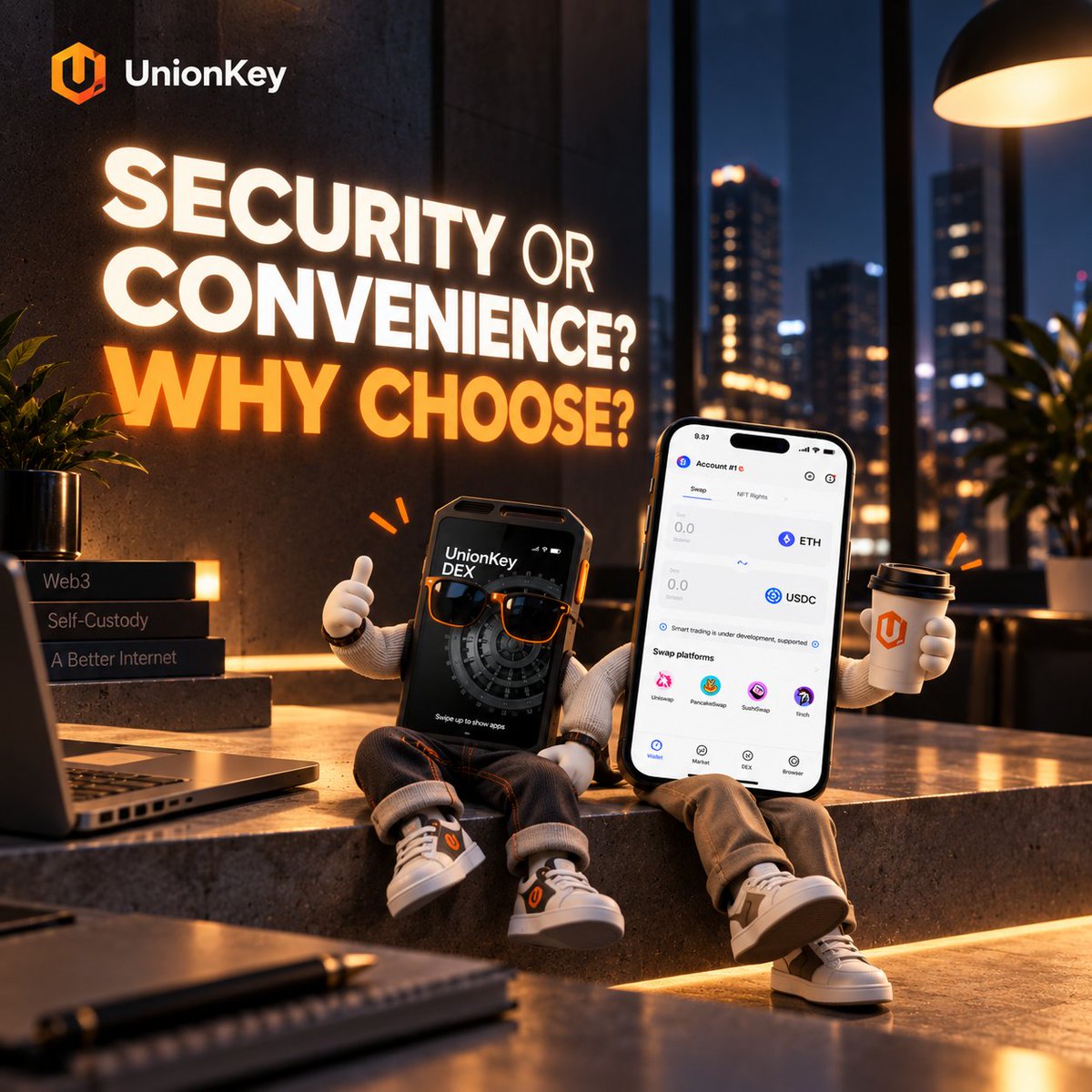 UnionKeyHQ's tweet photo. Security or convenience? Why should crypto users have to choose?

Keep control of your assets.
Keep the trading experience simple.

Self-custody shouldn’t mean sacrificing convenience.
Security and experience can work together. https://t.co/ym4zLN3c4L