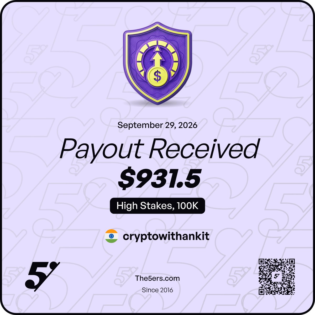 Cryptowithankit's tweet photo. Received 4th payout from @the5erstrading @the5ersIndia https://t.co/gQkDkI9lZ5