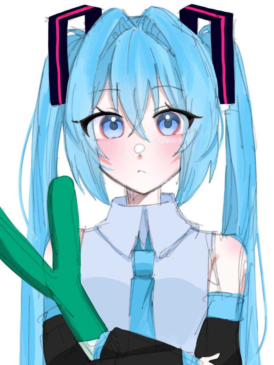 akarin110568's tweet photo. 厚塗りしようか迷ってるミク
#初音ミク https://t.co/KB9D9mQSNm
