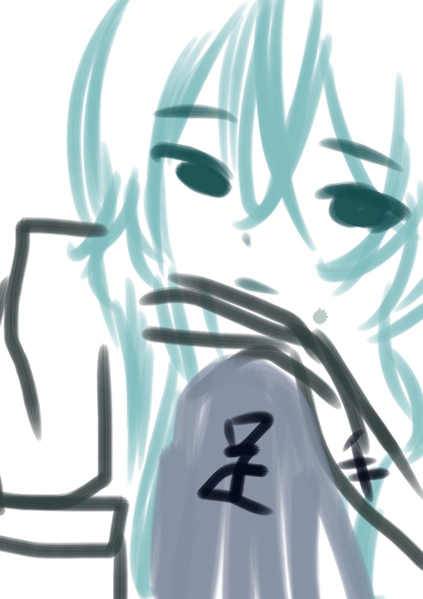 Mizukesu's tweet photo. ラフ→線画→完成（2枚）
この子お気に入りだからもっと描く予定
クラゲちゃん

#デジタルイラスト　#創作イラスト https://t.co/Gb0t1R6OgI