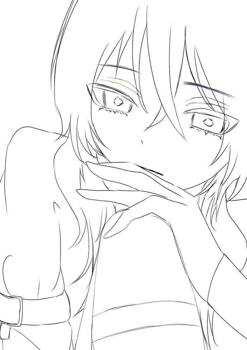 Mizukesu's tweet photo. ラフ→線画→完成（2枚）
この子お気に入りだからもっと描く予定
クラゲちゃん

#デジタルイラスト　#創作イラスト https://t.co/Gb0t1R6OgI