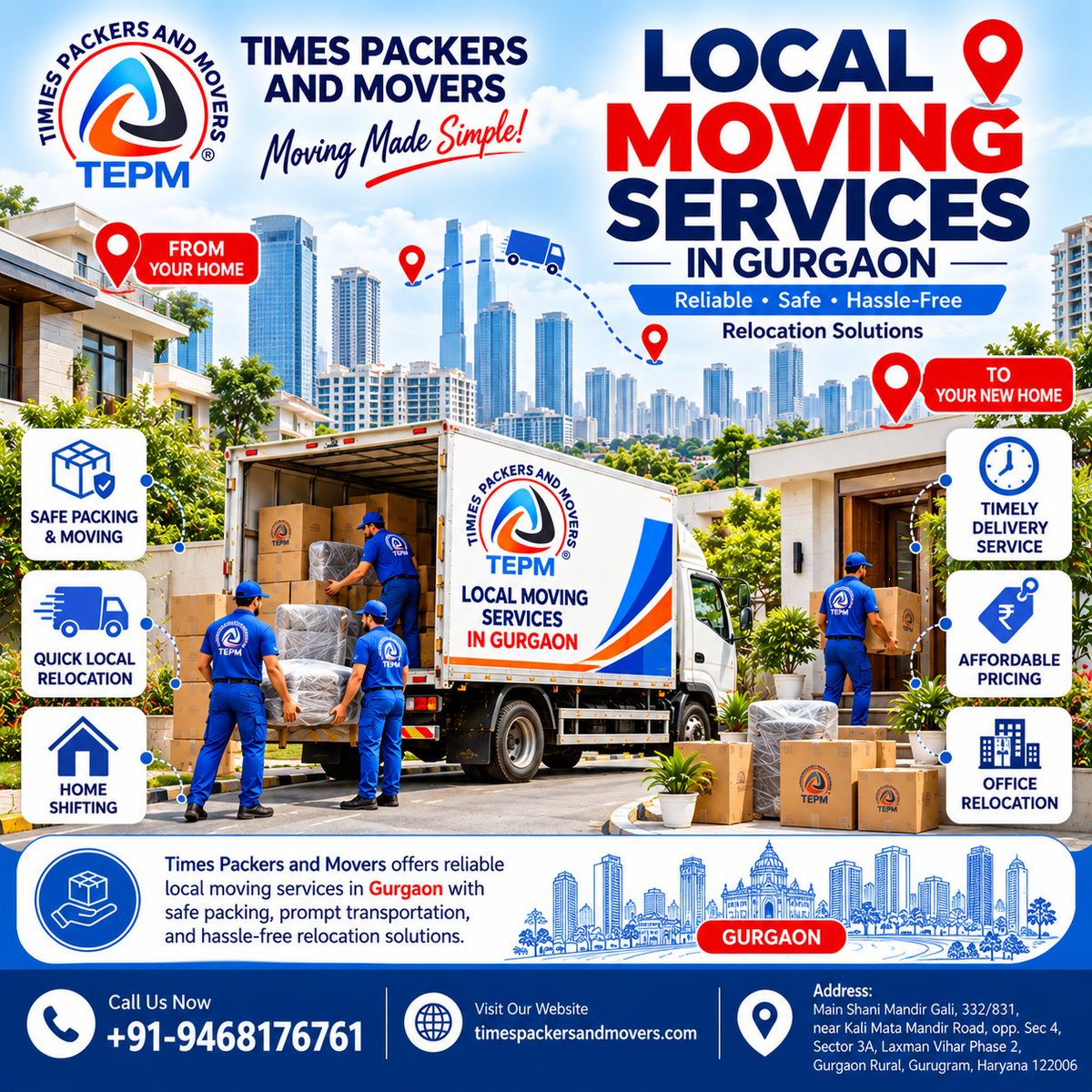 TimesExim's tweet photo. #relocationservices
#homeshifting
#officeshifting
#movingcompany
#packersmoversindia
#safeshifting
#trustedmovers
#gurgaonservices
#delhincrbusiness
#logisticsindia
#TransportServices
#easyrelocation

#door2door services #gurgaon-call now - 094681 76761 / https://t.co/MfbJE36UmW https://t.co/wNW7Ruswx4