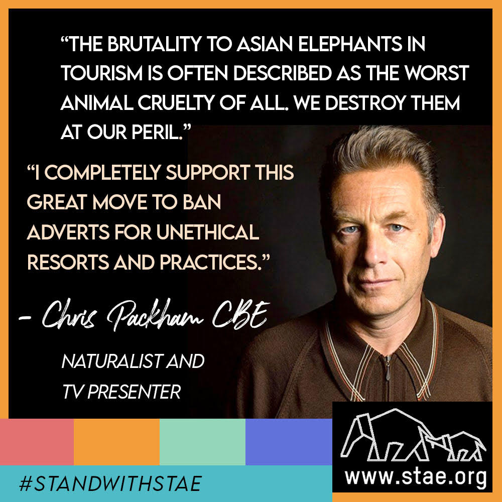stae_elephants's tweet photo. “The brutality to Asian elephants in tourism is often described as the worst animal cruelty of all. We destroy them at our peril.”

Chris Packham CBE, naturalist and TV presenter https://t.co/98DfYf3tDL
