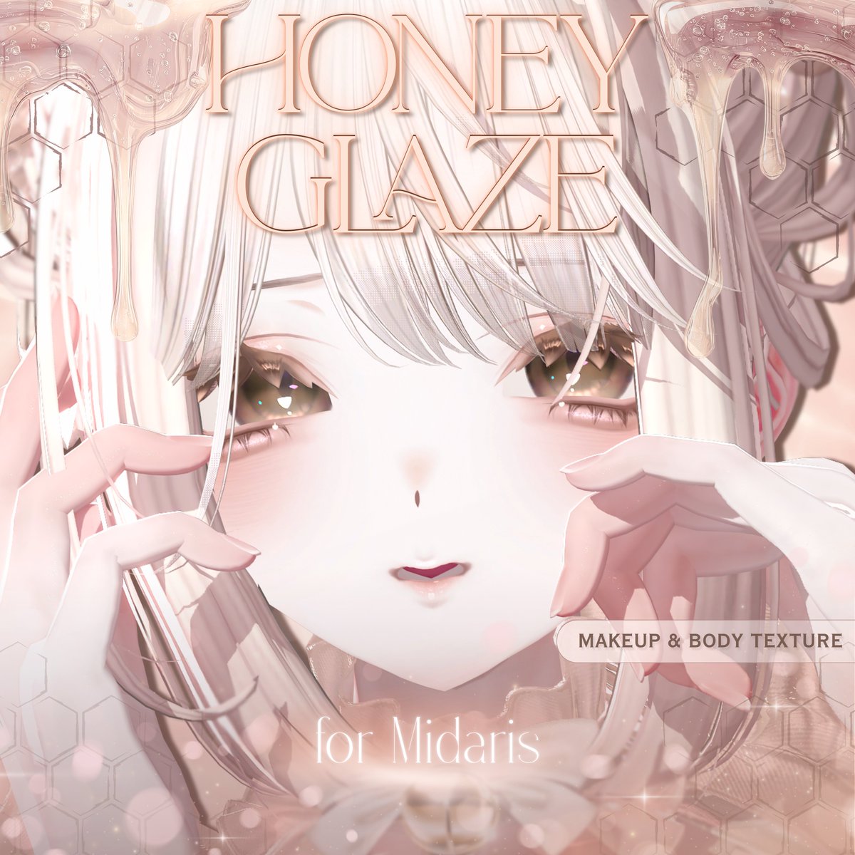 Yuzucha_VRC's tweet photo. 📢 発売記念プレゼントイベント

˚₊‧꒰ა【ミダリス / Midaris】໒꒱‧₊˚
✦ Honey Glaze Makeup & Body Texture ✦

✦ 発売記念セール ✦
¥800 → ¥600｜～10/3まで

🎁 このツイートを RT＋Follow してくださった方の中から
抽選で3名様に Honey Glaze Makeup & Body Texture をプレゼントします！

🗓 応募期間：～10/2 / KST 21:00

たくさんのご参加お待ちしております ✧˖°

🔗https://t.co/xyhZGi6q6v

#PuéA  #booth_pm #蠱惑のミダリス