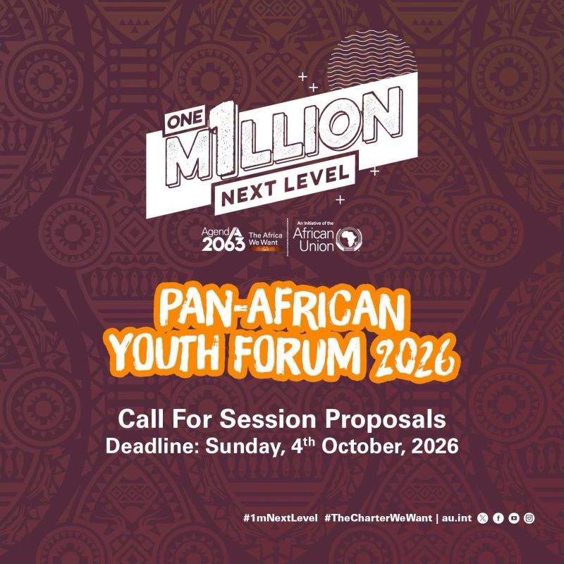 aueuyouthvoices's tweet photo. 🌍 Opportunity from our ecosystem!

🎯 The Pan African Youth Forum (PAYF) 2026 is inviting proposals for interactive, inclusive, and solutions-oriented sessions that will become part of the Forum’s programme.

ℹ️ Taking place on 16–20 November 2026 at the @_AfricanUnion Headquarters in Addis Ababa, Ethiopia, PAYF 2026 will bring together young people, organizations, institutions, and partners to reflect on the progress of the African Youth Charter, exchange ideas, and shape the future of youth development in Africa.

💡 Have a solution to share?
🎤 Have a session idea that can inspire dialogue and action?
🤝 Want to contribute to a continental conversation on youth priorities?

Submit your session proposal and help shape the PAYF 2026 agenda.

🔗 Submit your expression of interest: https://t.co/KMkd6yfe8N

@AUEUYouthLab
#AUEUYouthLab #AUEUYouthVoicesLab #PoweroftheCollective #AUEU #EngageEmpowerConnect #EuropeAid #PAYF2026 #AYCat20 #TheCharterWeWant #AUYVC