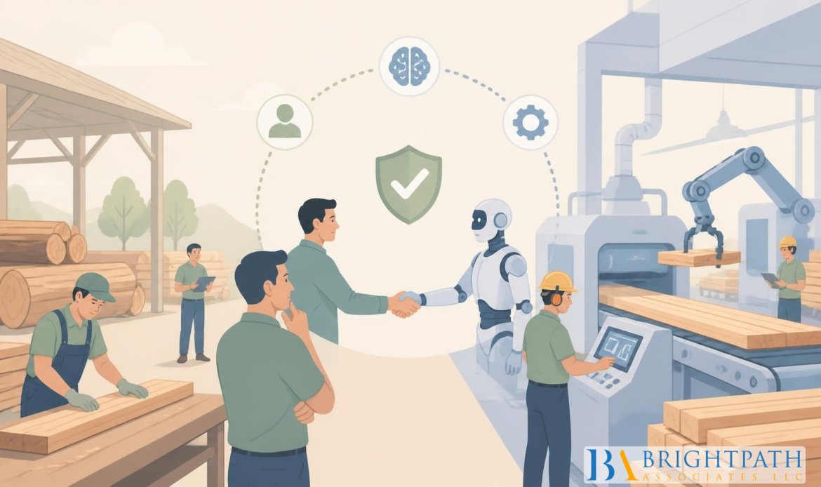 BrightPath3's tweet photo. Overcoming AI Trust Gap in Traditional Wood Processing

The #WoodProcessingIndustry is entering a period of significant technological change. From timber harvesting and sawmilling to wood product manufacturing.

Read More:
https://t.co/DqFHAWtPYm https://t.co/nIoDzgXdcE