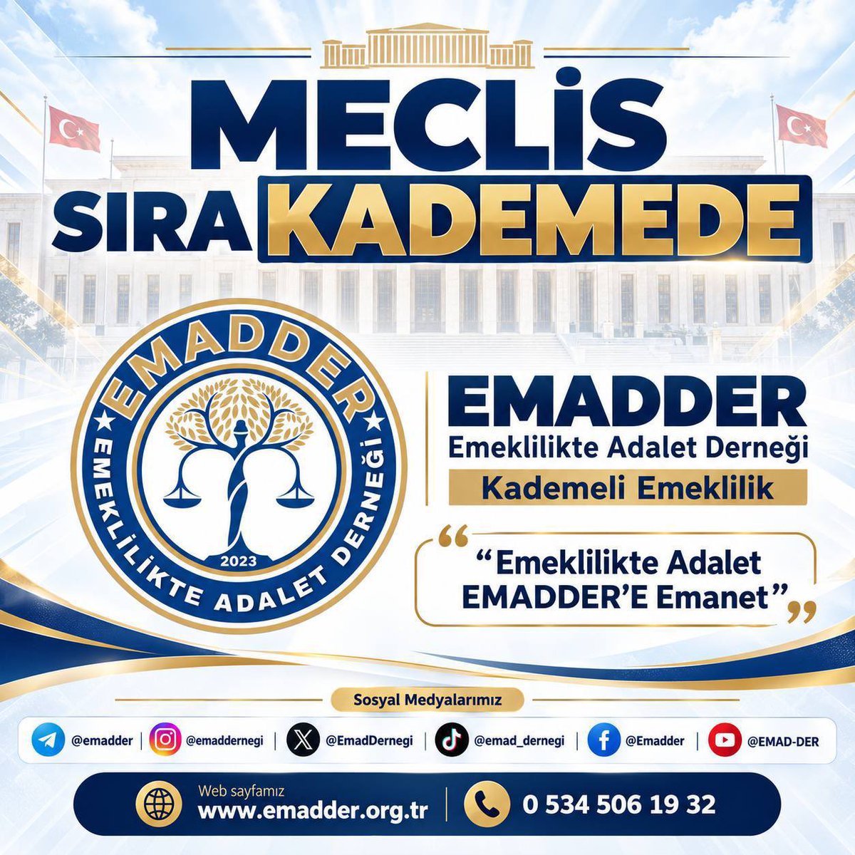 TubiEmad's tweet photo. 1 gün fark, 17/20 yıl mağduriyet ‼️

Anayasal eşitlik için Meclis göreve‼️

Söz değil, yasa istiyoruz‼️

Sıra Kademede‼️

@EmadDernegi
#MeclisSıraKademede https://t.co/pxlVNxOhxY