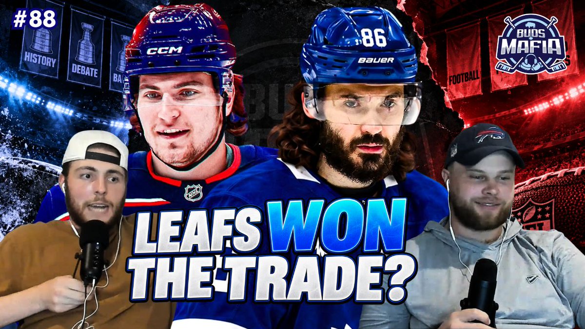 BudsandPucks's tweet photo. MATTHEW KNIES IS GONE.

The Leafs traded Knies to Columbus for Kirill Marchenko — and we think Toronto got better.

Full reaction to the blockbuster, plus Bills Week 3, NFL Week 4 and more.

Buds Mafia Ep. 88 is out now on Spotify &amp; Apple Podcasts.

https://t.co/9V0z18jJPd https://t.co/QQfEr05msQ