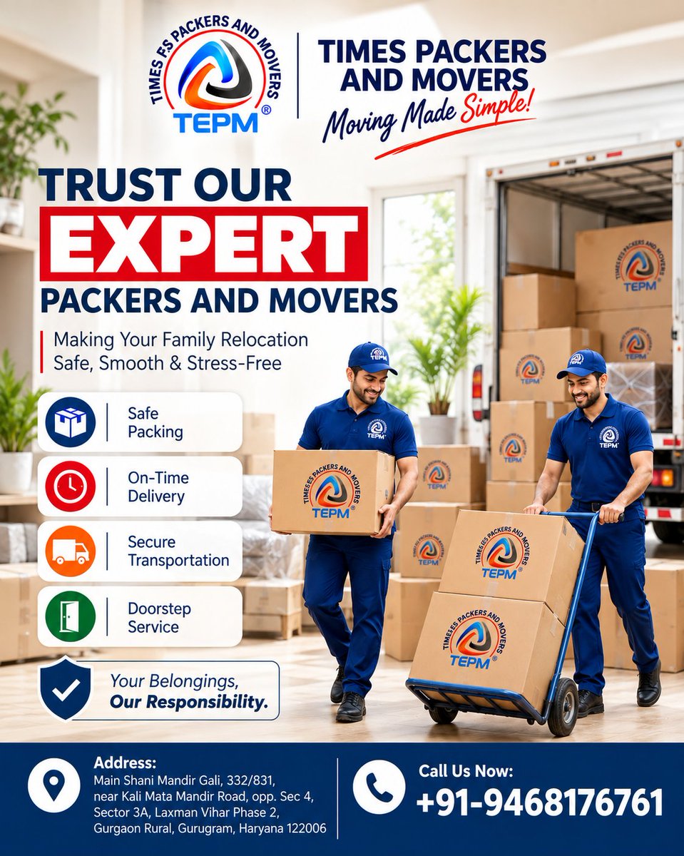 TimesExim's tweet photo. #relocationservices
#homeshifting
#officeshifting
#movingcompany
#packersmoversindia
#safeshifting
#trustedmovers
#gurgaonservices
#delhincrbusiness
#logisticsindia
#TransportServices
#easyrelocation

#door2door services #gurgaon-call now - 094681 76761 / https://t.co/MfbJE36UmW https://t.co/XaJhHSlJbq