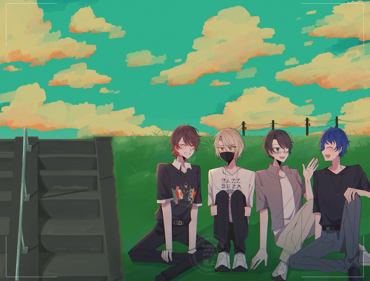 hyouka0902's tweet photo. 実は今まで描いた絵、赤黄緑青をメインカラーとして描いてたりする（3枚目は審議かも） https://t.co/Smfun3Qs3k