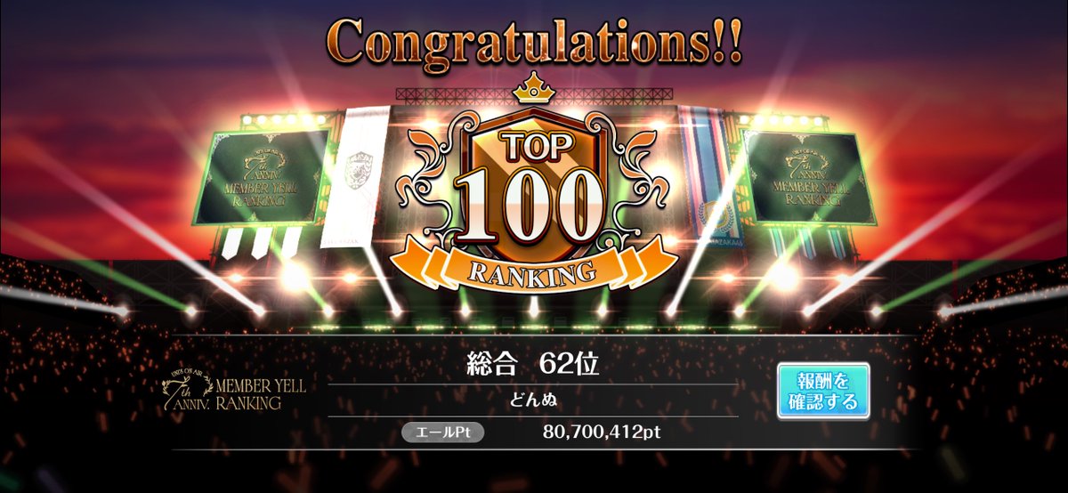 udon15821's tweet photo. 【MYR  7th ANNIVERSARY】

谷口愛季　3位🥉
総合　　　62位

初めての周年エールは良い結果でした！
2日目の朝に7時間の寝落ちをした時は終わったと思いました笑
諦めなくて良かったです！
いつか2レーンとかも狙ってみたい！

#ユニエア 
#谷口愛季 https://t.co/YDLs4Canbe