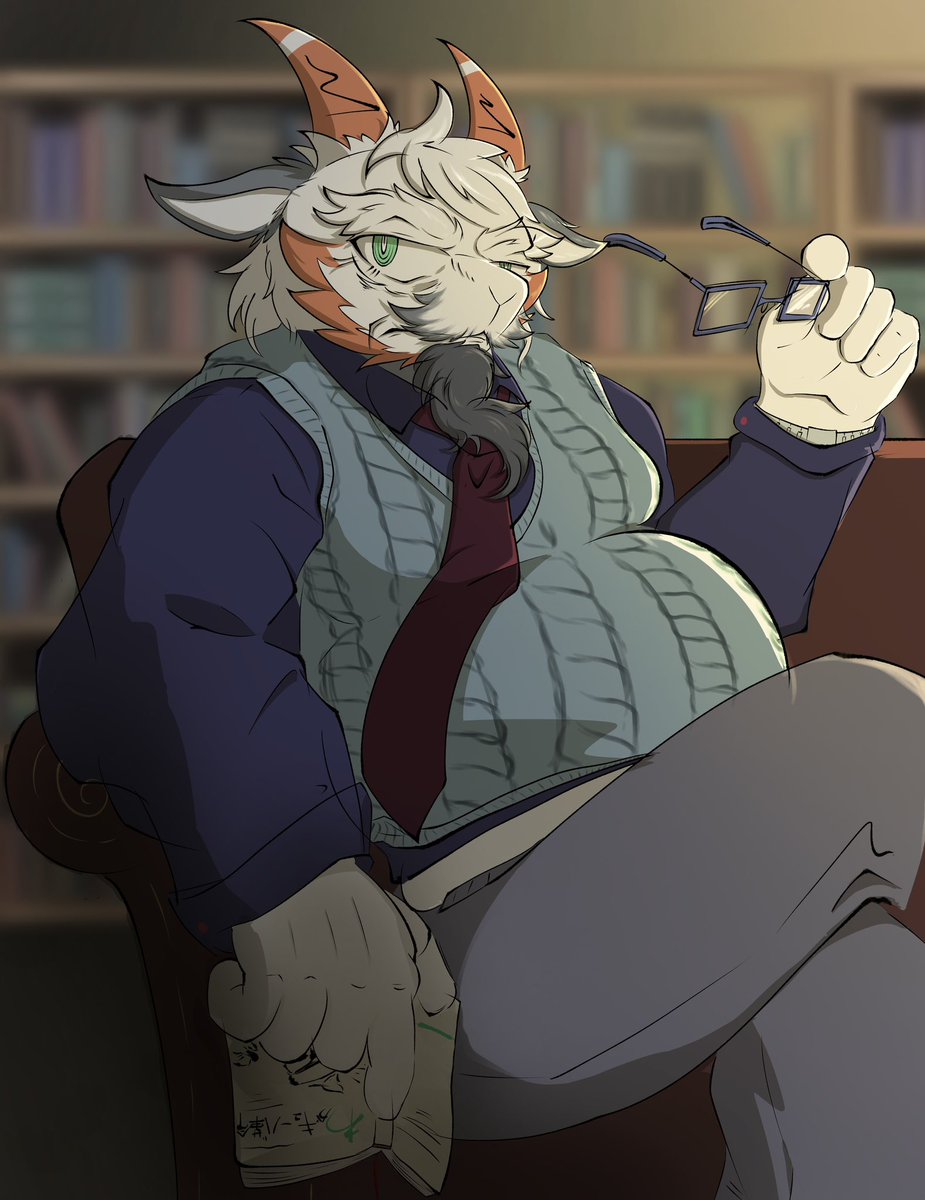cuddlesKG6's tweet photo. 「読書中なのだが…何か質問かね🐐📙？」 https://t.co/Dt0vKg6nev