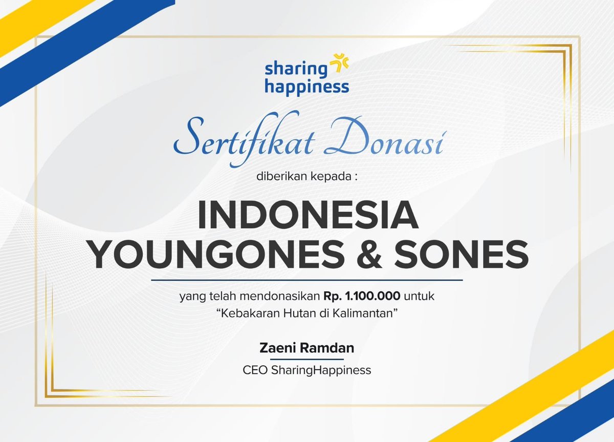 YoungOnesINA's tweet photo. Merayakan sebuah perjalanan indah juga berarti berbagi kebaikan. 🤍

Dalam rangkaian perayaan 10th Anniversary Solo Debut Tiffany Young dan Edge Of Calm Tour in Jakarta, Indonesia YoungOnes & SONEs ingin memberikan sedikit cinta untuk Indonesia. 💖

Selain mengadopsi seekor bayi orang utan Kalimantan, kami juga menyalurkan donasi melalui @SHappiness_org untuk mendukung penanggulangan kebakaran hutan di Kalimantan. 🌲🔥

Semoga apa yang kami berikan, sekecil apa pun, dapat membantu saudara-saudara kita di sana serta turut menjaga alam Indonesia untuk generasi mendatang. 🌱🤍

#TiffanyYoung #EdgeOfCalmInJakarta #SNSD #SONEIndonesia #YoungOnesIndonesia