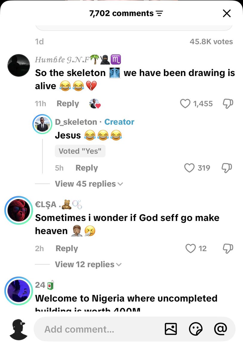 realwick_'s tweet photo. TikTok comment section is another comedy show on its own 😂 https://t.co/MaIkhHquE6