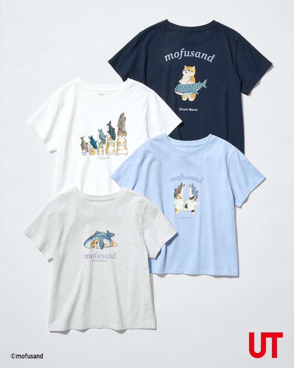 UNIQLO_JP's tweet photo. 🦈 新作登場 🐈
mofusand UT
人気の「サメにゃん」をフィーチャーしたmofusandコレクション。
https://t.co/7oeVq6BTs4
※一部店舗商品 https://t.co/NJEVnf0fkW