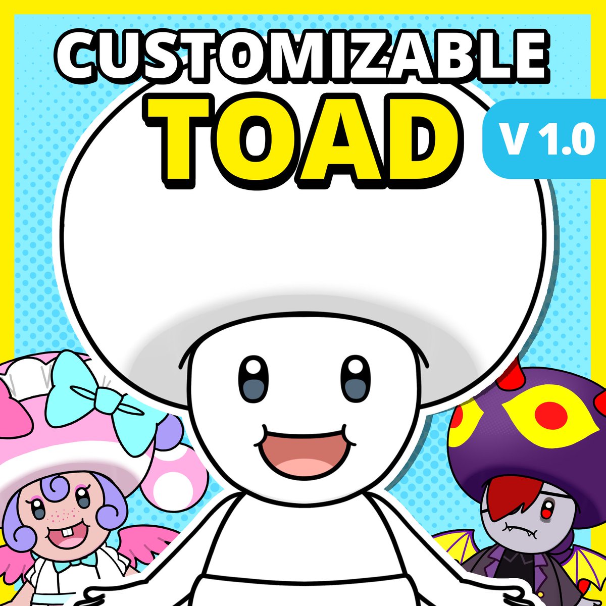 jollyrose_art's tweet photo. The Customizable Toad Live2D VTuber Model is here!
Get it FOR FREE on my Ko-Fi &amp; VGen! (links in reply ⬇)

A beginner friendly model, no VBridger needed. Customizable via Expression Editor &amp; Multiply/Screen Color features in VTube Studio ✨

HAVE FUN! https://t.co/5o0RKqcLW3